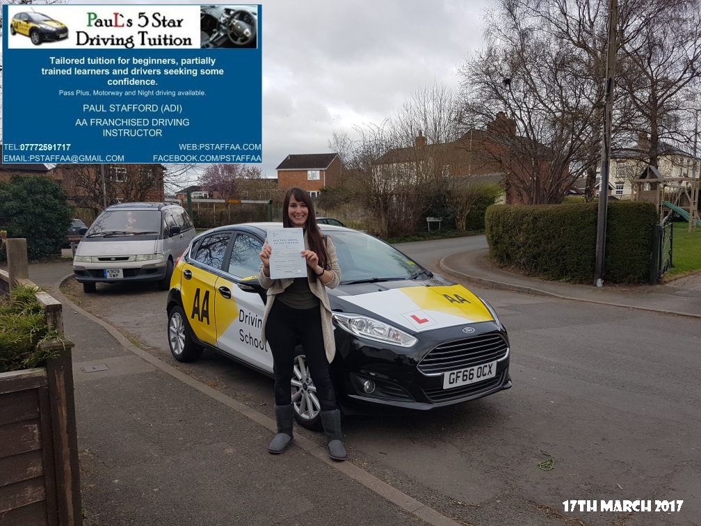 First Time Test Pass Myrto A with Paul's 5 Star Driving Tuition 2017